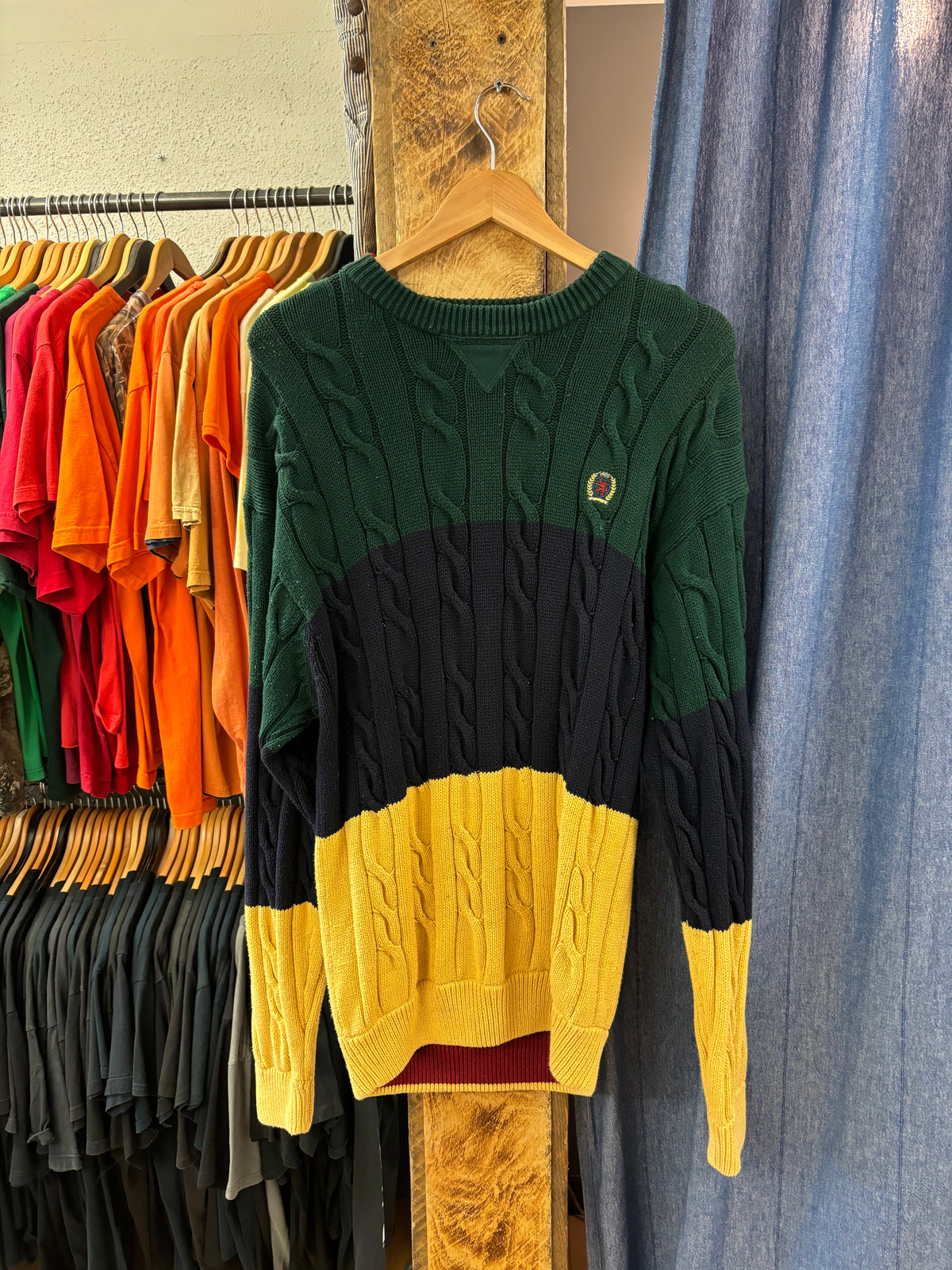 Vintage Tommy Hilfiger Striped Knit Sweater - L