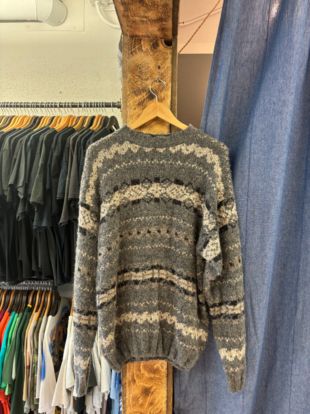 Vintage Giordano Knit Grey Sweater - M