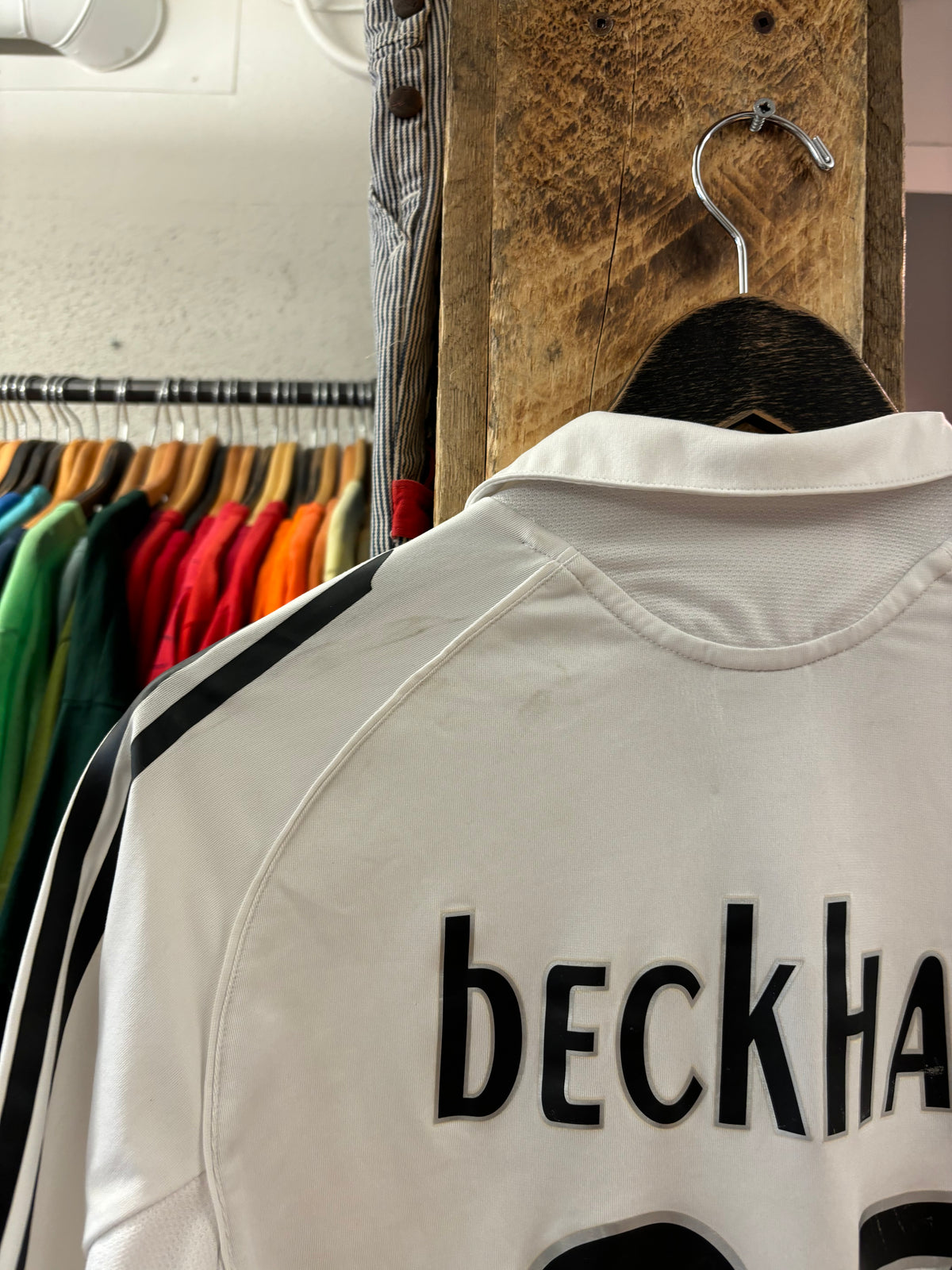 Vintage England David Beckham White Jersey - S