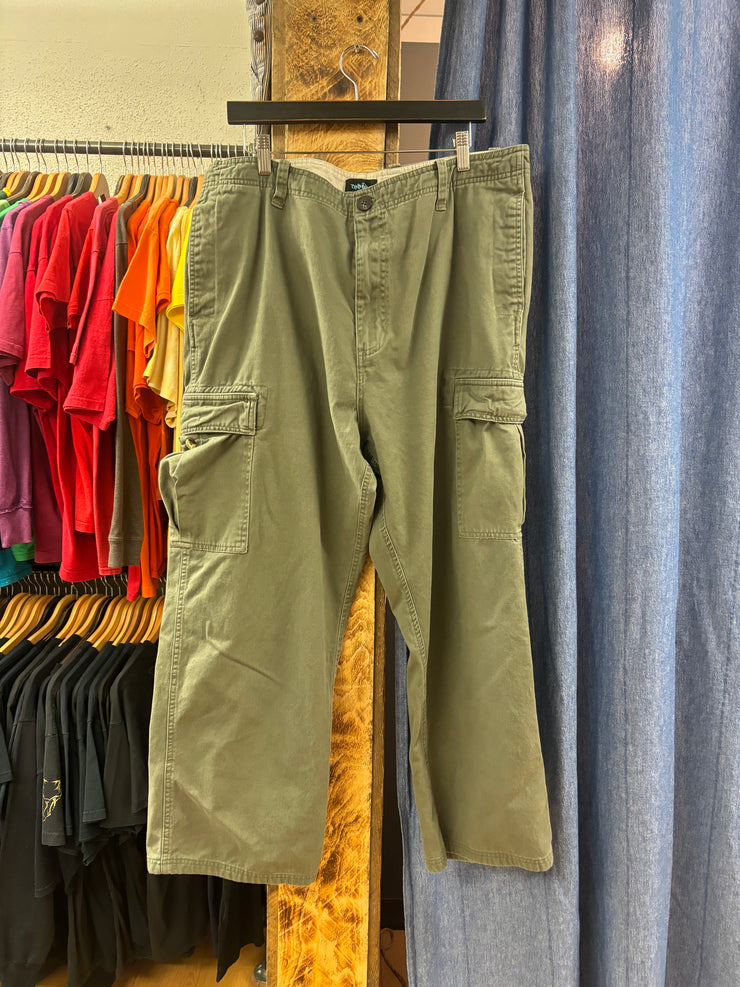 Vintage Twisted Olive Green Cargo Pants - 40x32