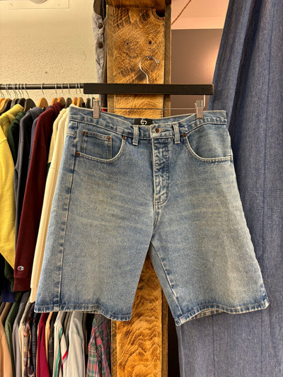 Vintage Light Wash Jean Shorts - 36