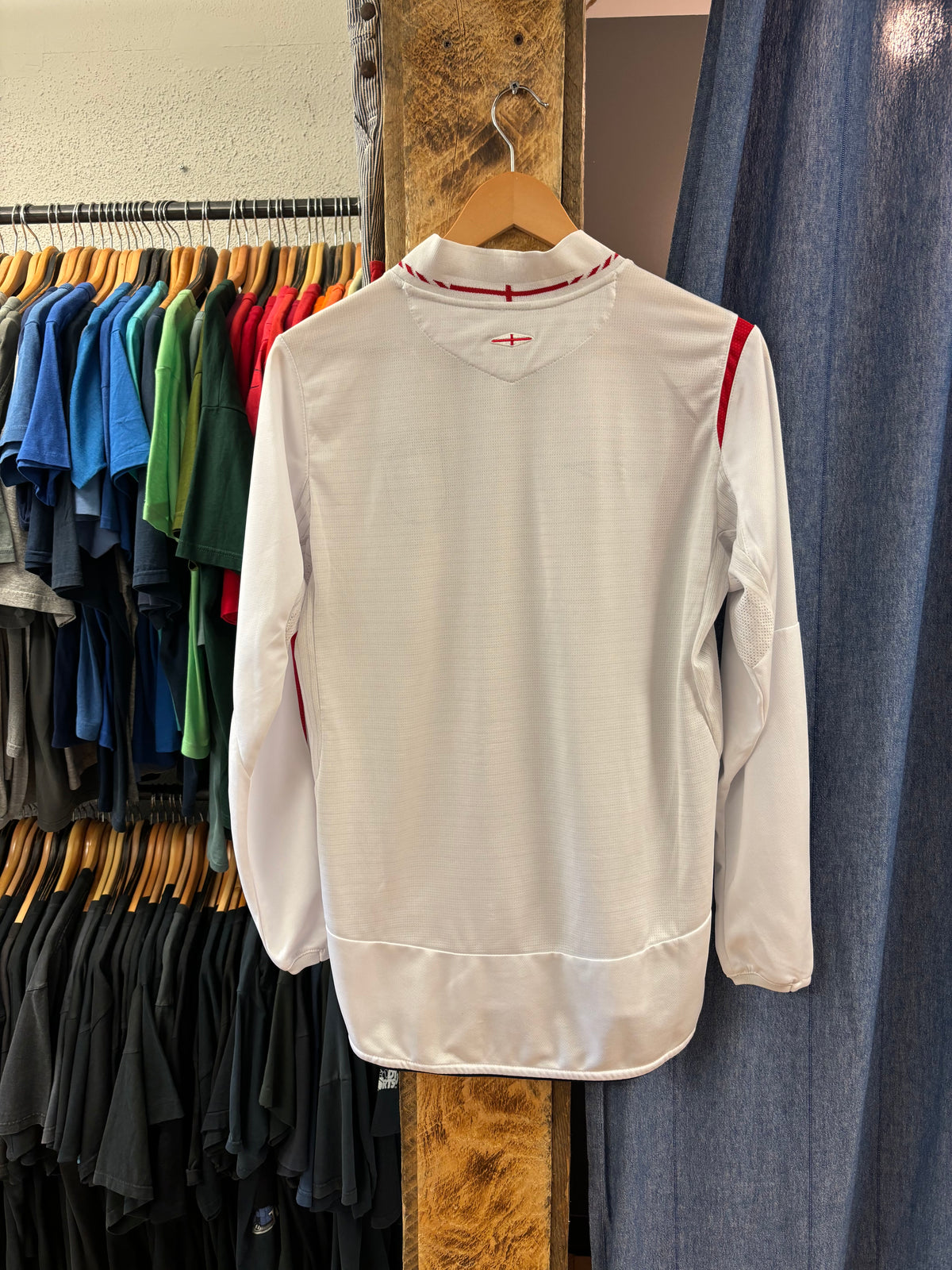 Vintage England Umbro White Longsleeve Jersey - S