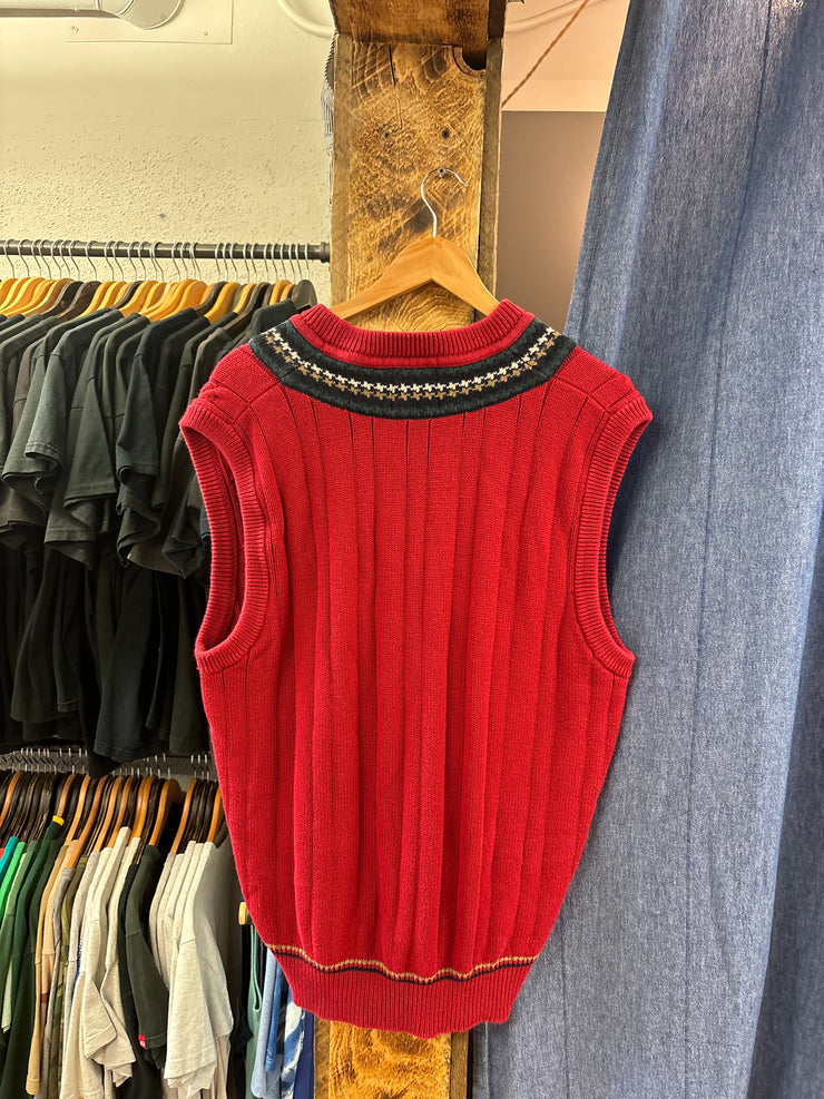 Vintage Gant Red Knit Vest - L