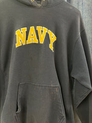 Vinge Navy Logo Dark Blue Hoodie - S