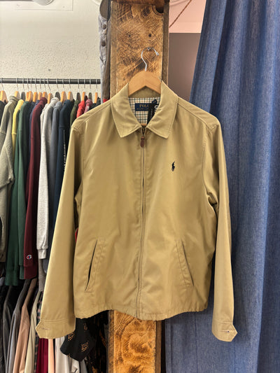 Vintage Polo Ralph Lauren Harrington Tan Jacket - S