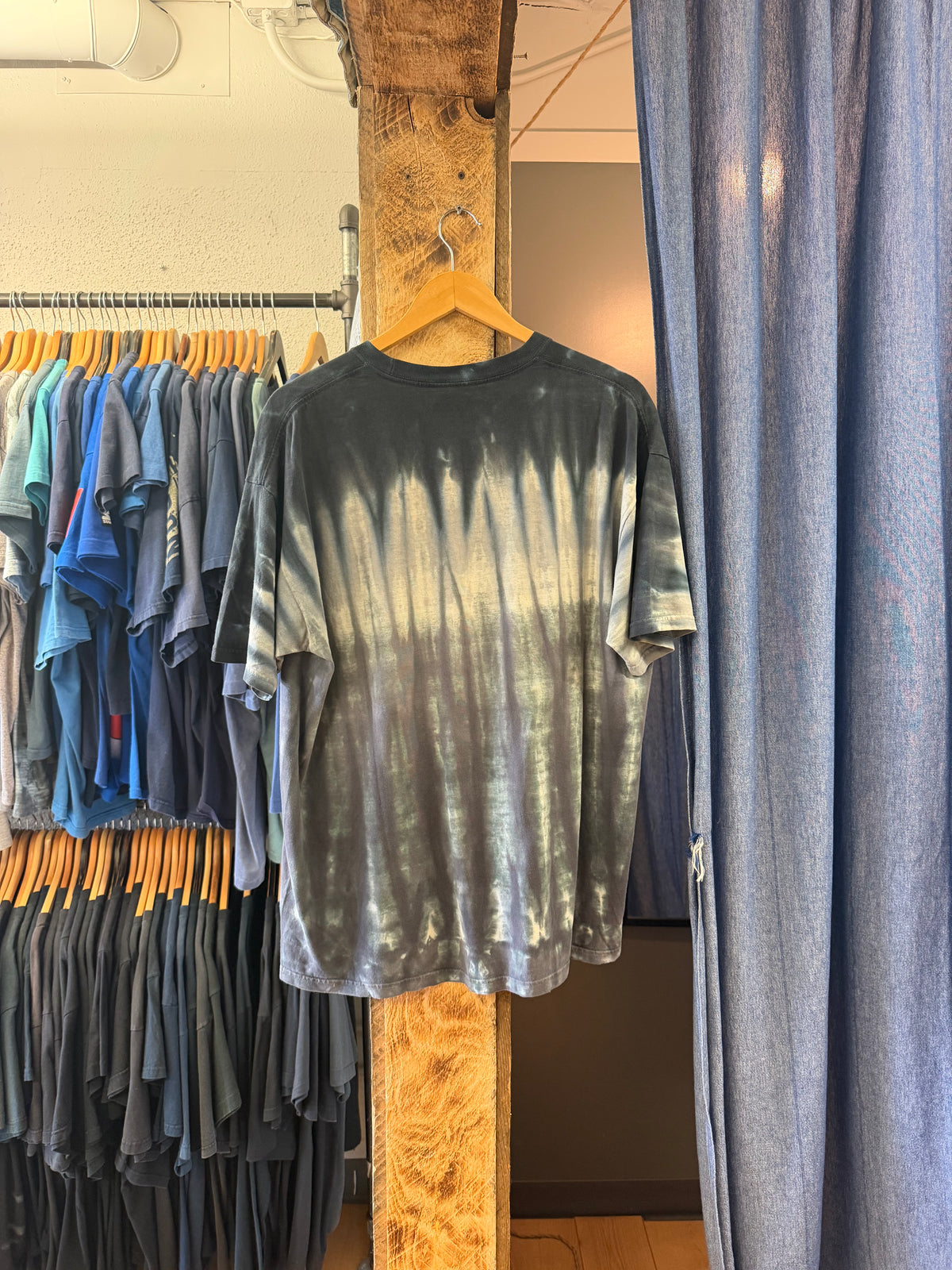 Vintage liquid blue graphic t-shirt - XL