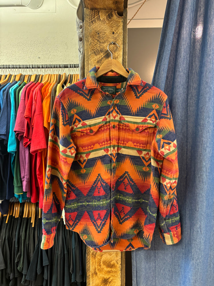 Vintage Polo Ralph County Aztec Button-Up Shirt - S