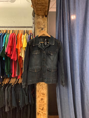 Vintage contrast denim women’s jean jacket - L