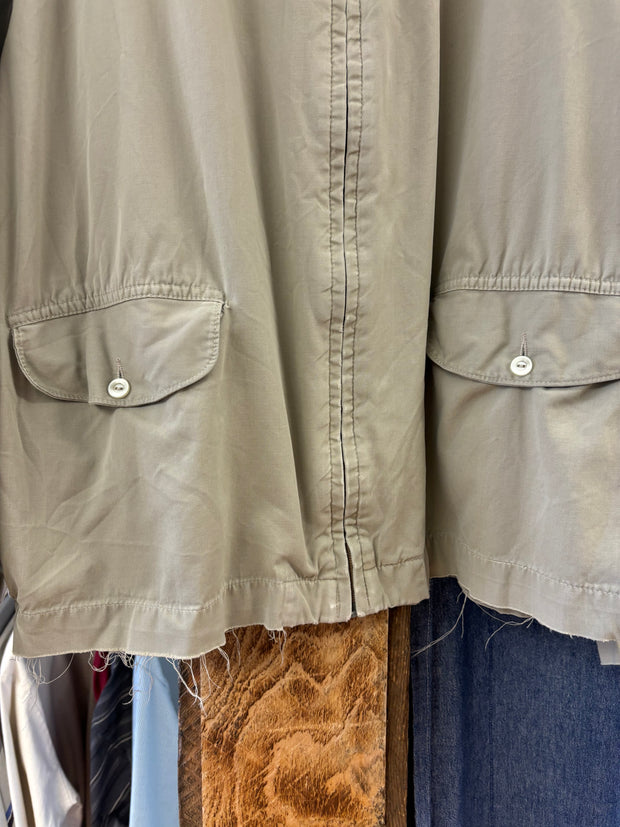 Vintage Workwear Cropped Cream Jacket - M