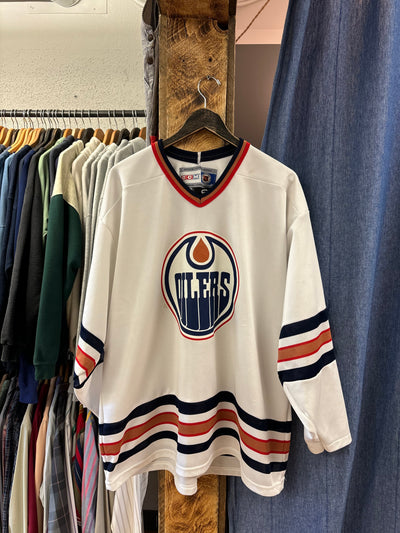 Vintage Edmonton Oilers White Jersey - XL