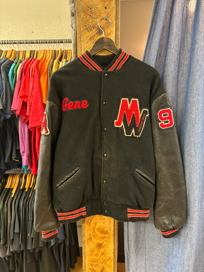 Vintage Falcons Varsity Black Jacket - L