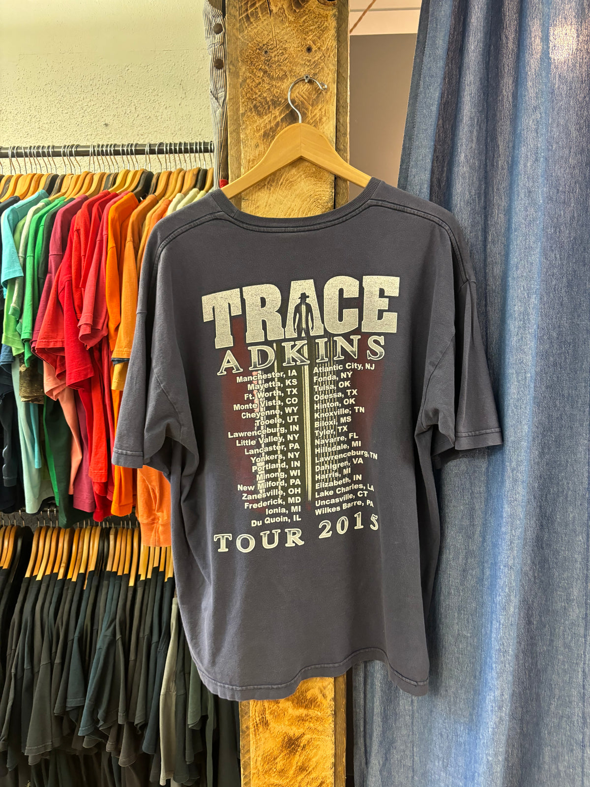 Vintage Trace Adkins Faded Navy T-shirt - XL