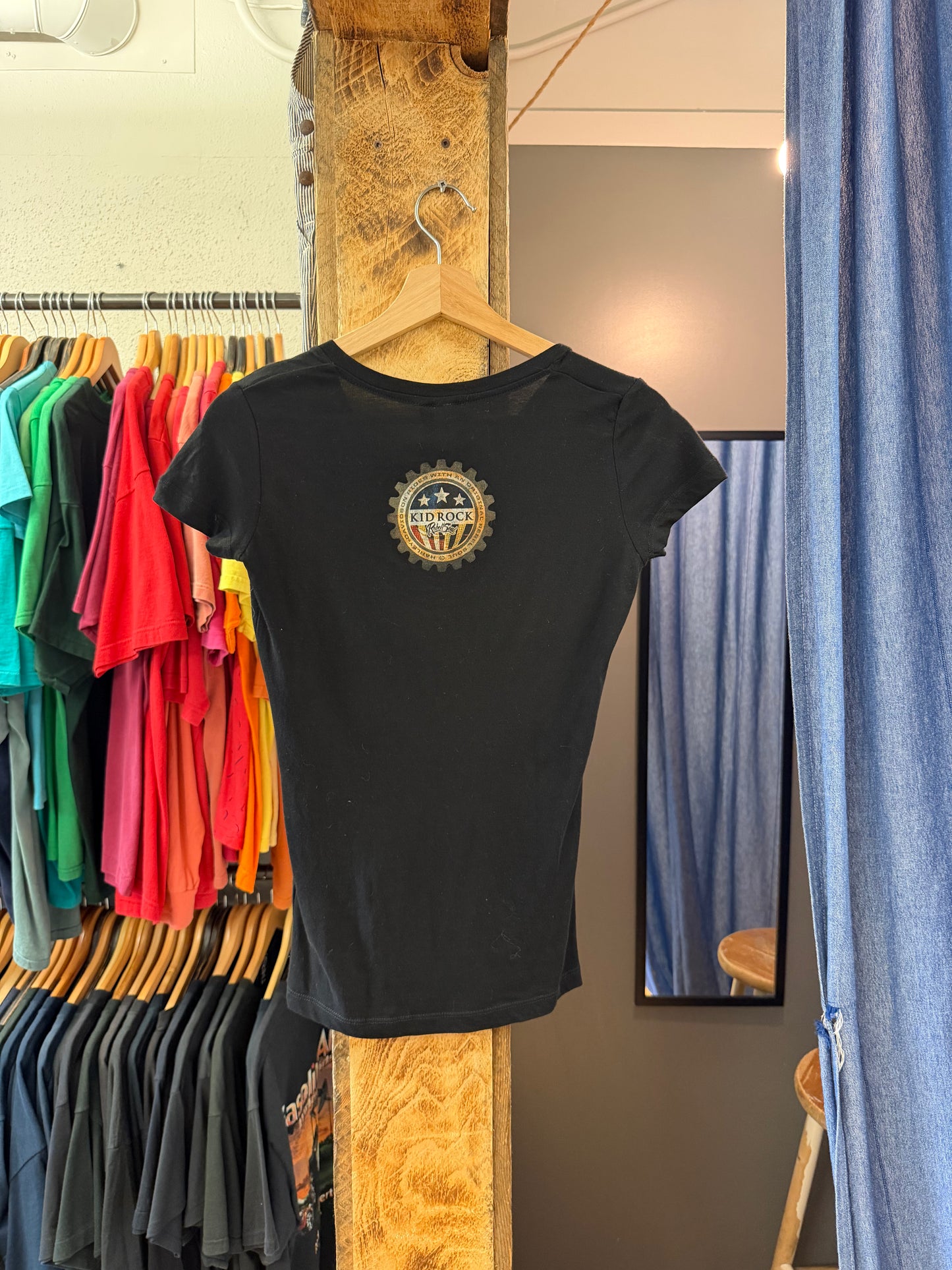 Vintage Harley Davidson black graphic womens t-shirt - S