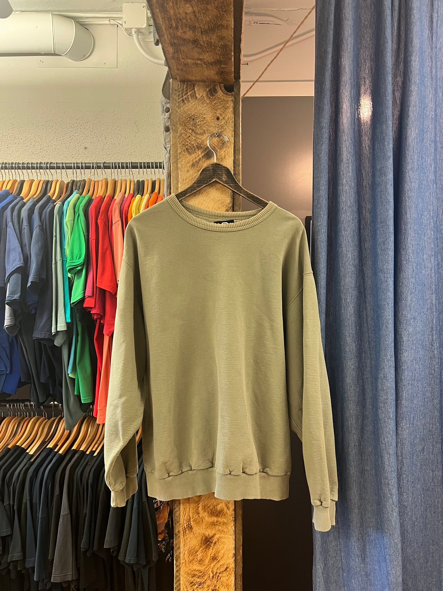 Vintage olive blank crewneck - xxl
