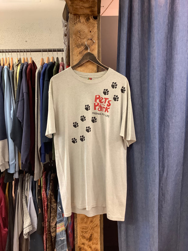 Vintage Pets In The Park Grey Tee - XL