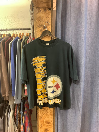 Vintage Pittsburgh Steelers Black T-Shirt - XL