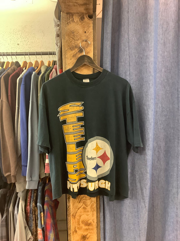Vintage Pittsburgh Steelers Black T-Shirt - XL