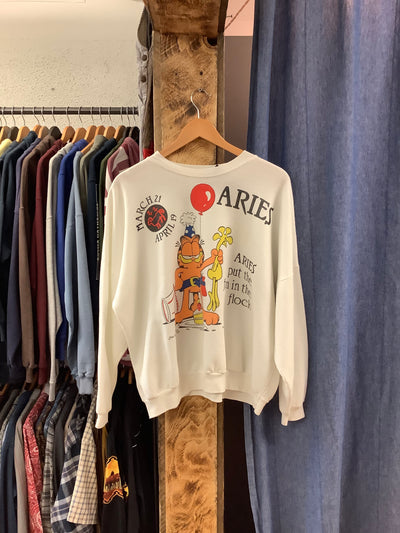 Vintage 1978 Garfield White Crewneck - M