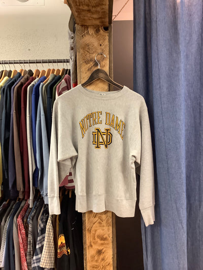 Vintage Notre Dame Grey Crewneck - M