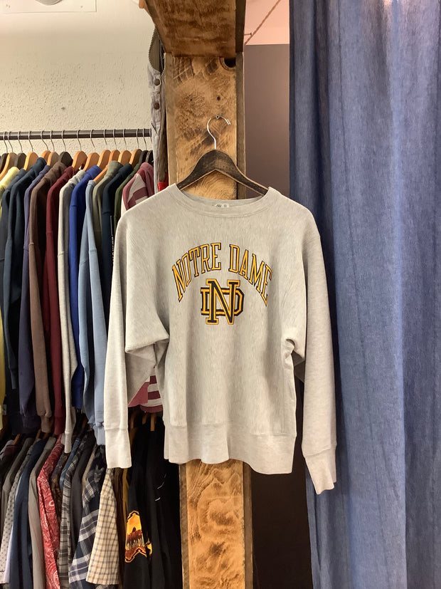 Vintage Notre Dame Grey Crewneck - M