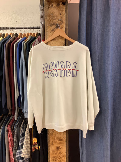 Vintage Nevada Jeanswear White Crewneck - XL