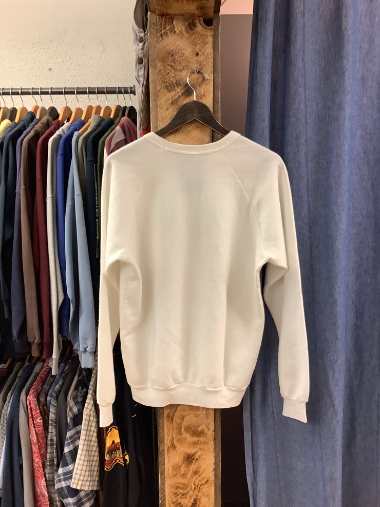 Vintage 1987 Calgary Shames White Crewneck - L