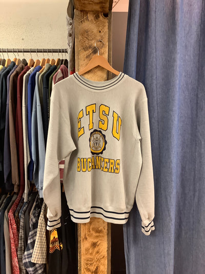 Vintage ETSU Buccaneers Grey Crewneck - L