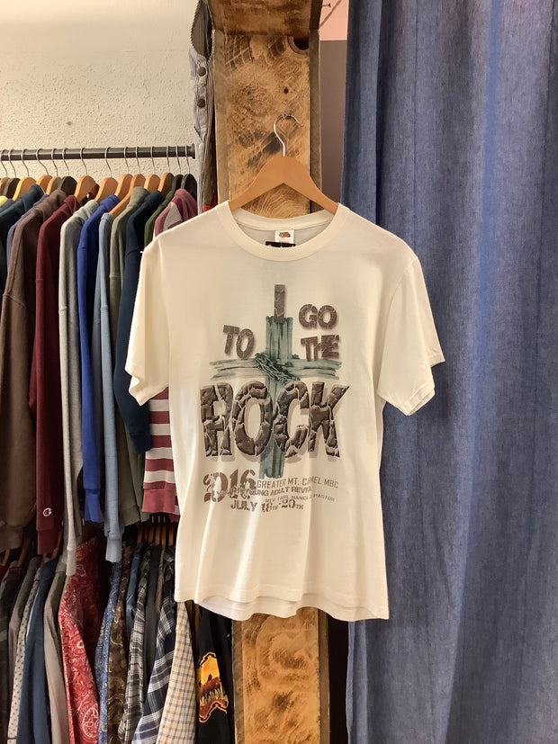 Vintage YYAM Jesus White T-Shirt - M