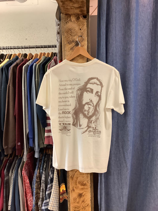 Vintage YYAM Jesus White T-Shirt - M