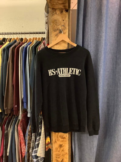 Vintage HS Athletic Black Crewneck - XL