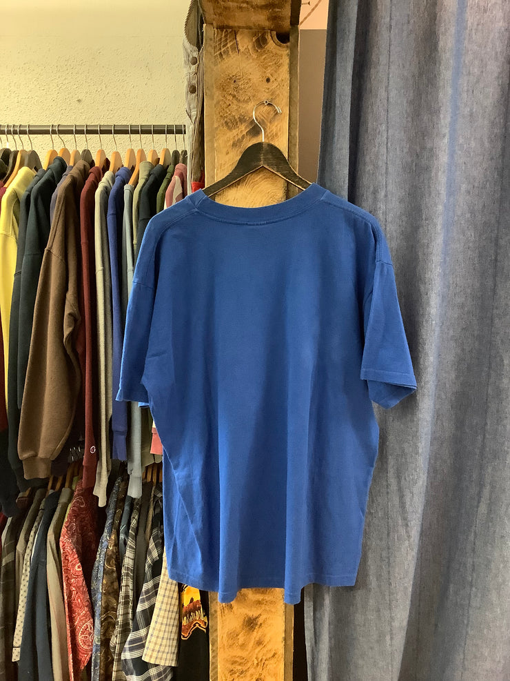 Vintage “Cheerful Bunch” Blue Graphic T-Shirt - XL