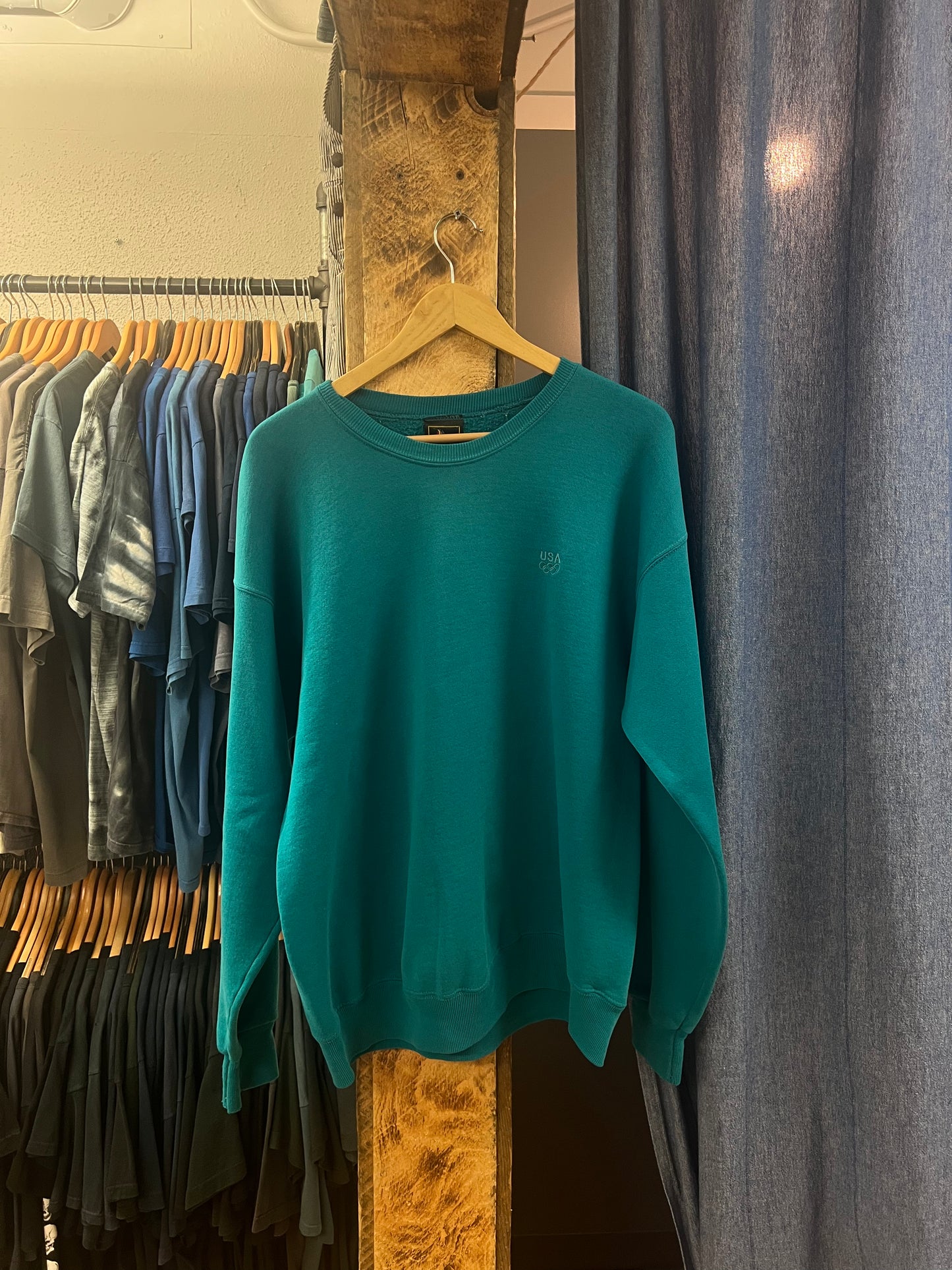 Vintage USA olympics teal crewneck - XL