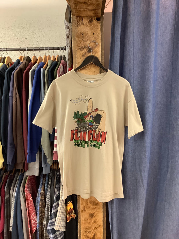 Vintage “Flin Flon” Tan T-Shirt - L
