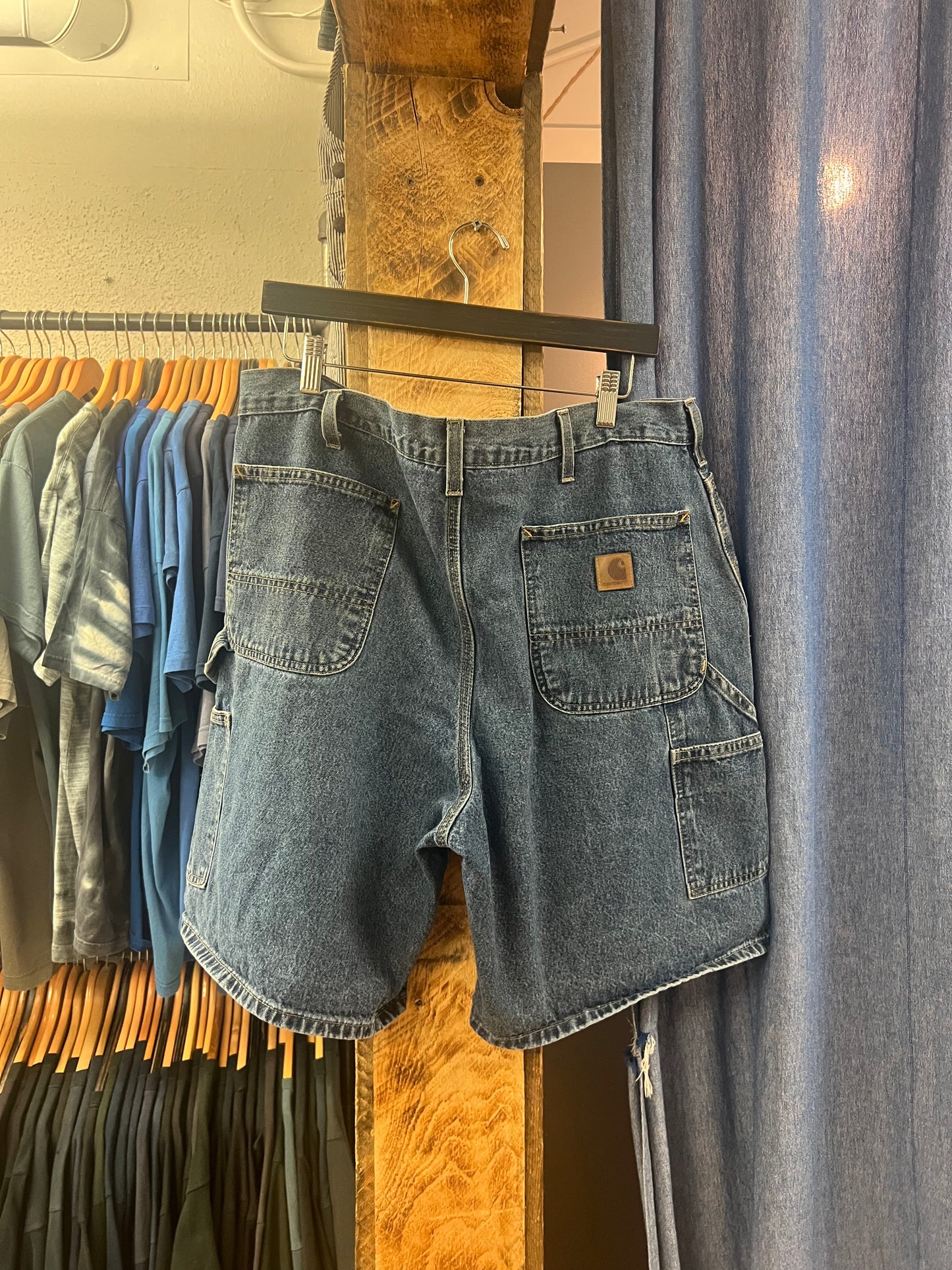Vintage Carhartt blue denim shorts - 38