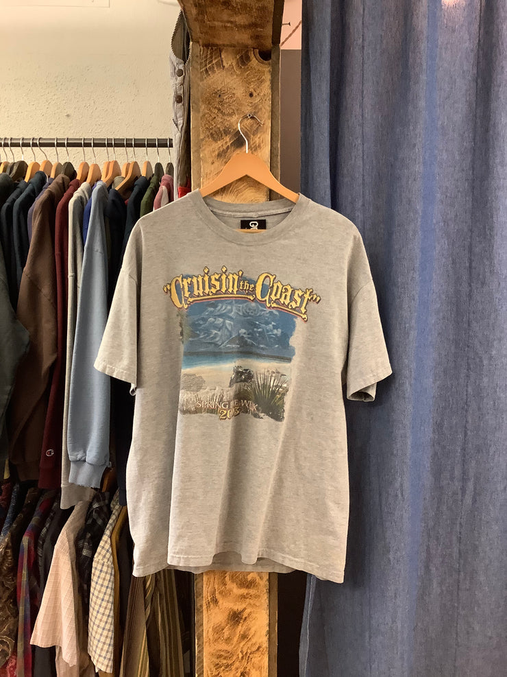 Vintage Harley Davidson “Cruisin’ The Coast” Grey T-Shirt - XL