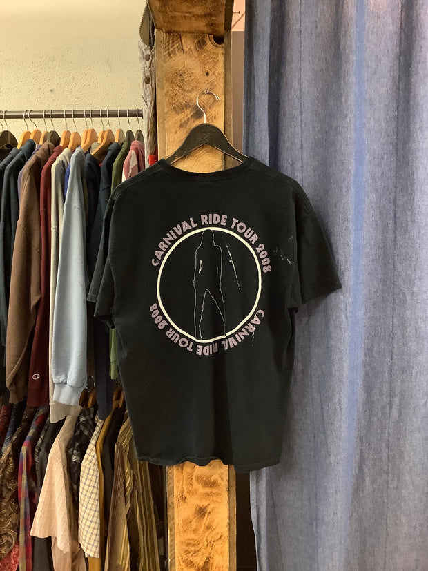 Vintage Jerzees Black Graphic T-Shirt - XL