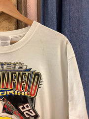 Vintage Fred Brownfield Memorial White Graphic T-Shirt - L