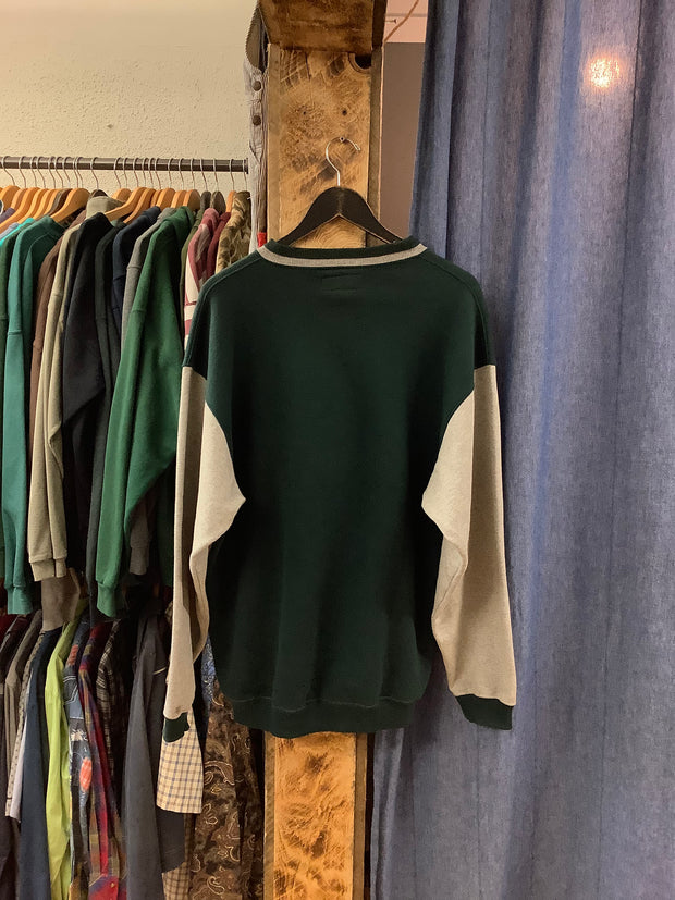 Vintage Oasis Originals Green/Grey Crewneck - L