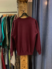 Vintage Animals Burgundy Graphic Crewneck - L