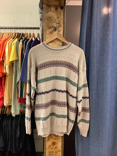 Vintage TT & CO Cream Knit Sweater - M