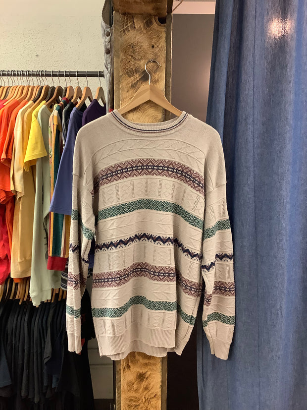 Vintage TT & CO Cream Knit Sweater - M