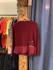 Vintage Carroll Reed Christmas Knit Cardigan - S