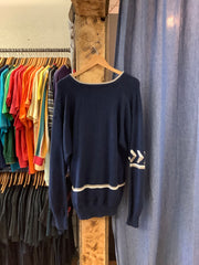 Vintage Slazenger Navy V-Neck Sweater - XL