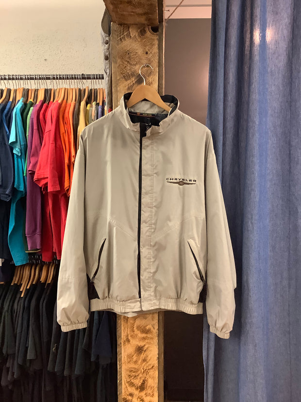 Vintage Chrysler Tan Zip-Up Jacket - L