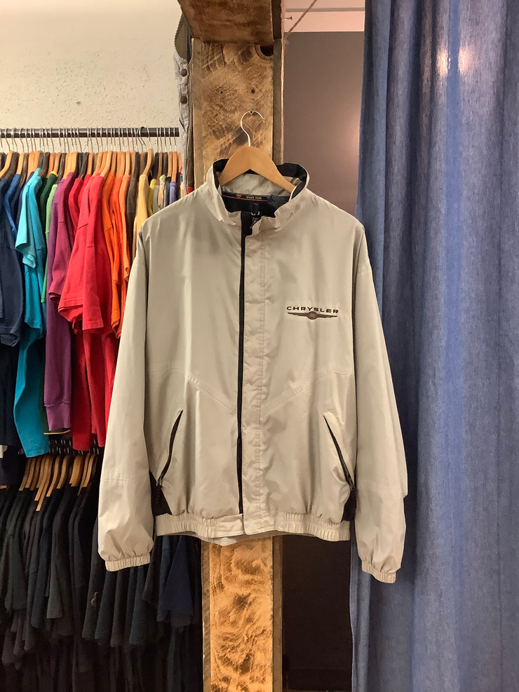 Vintage Chrysler Tan Zip-Up Jacket - L