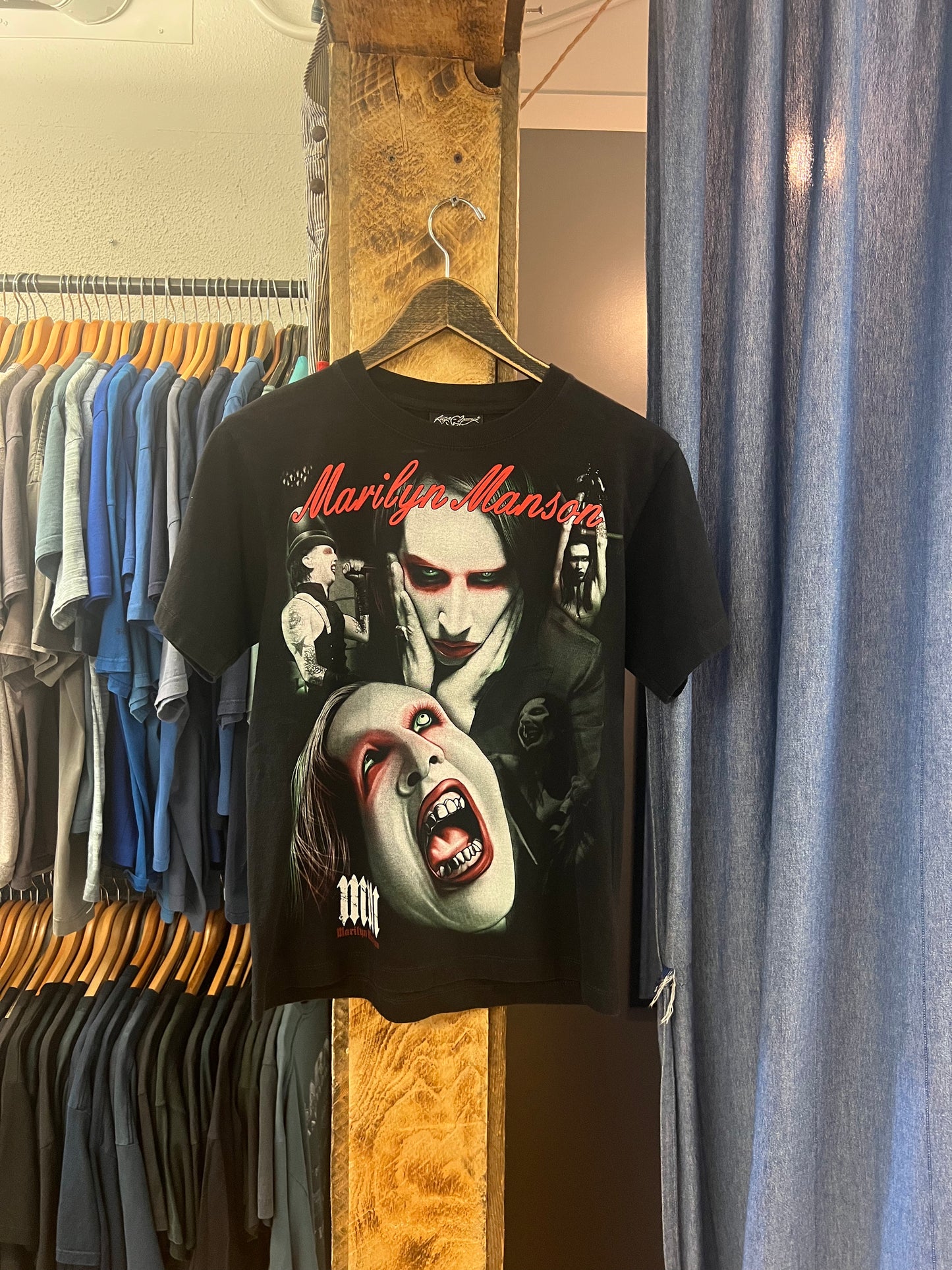 Vintage Marilyn Manson black graphic T-shirt - s