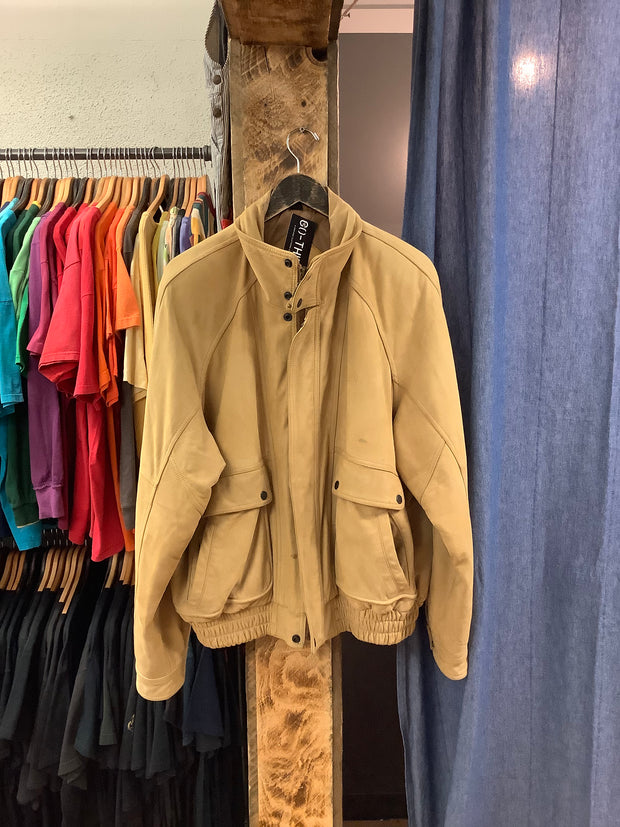 Vintage Amanati Beige Zip-Up Jacket - XL