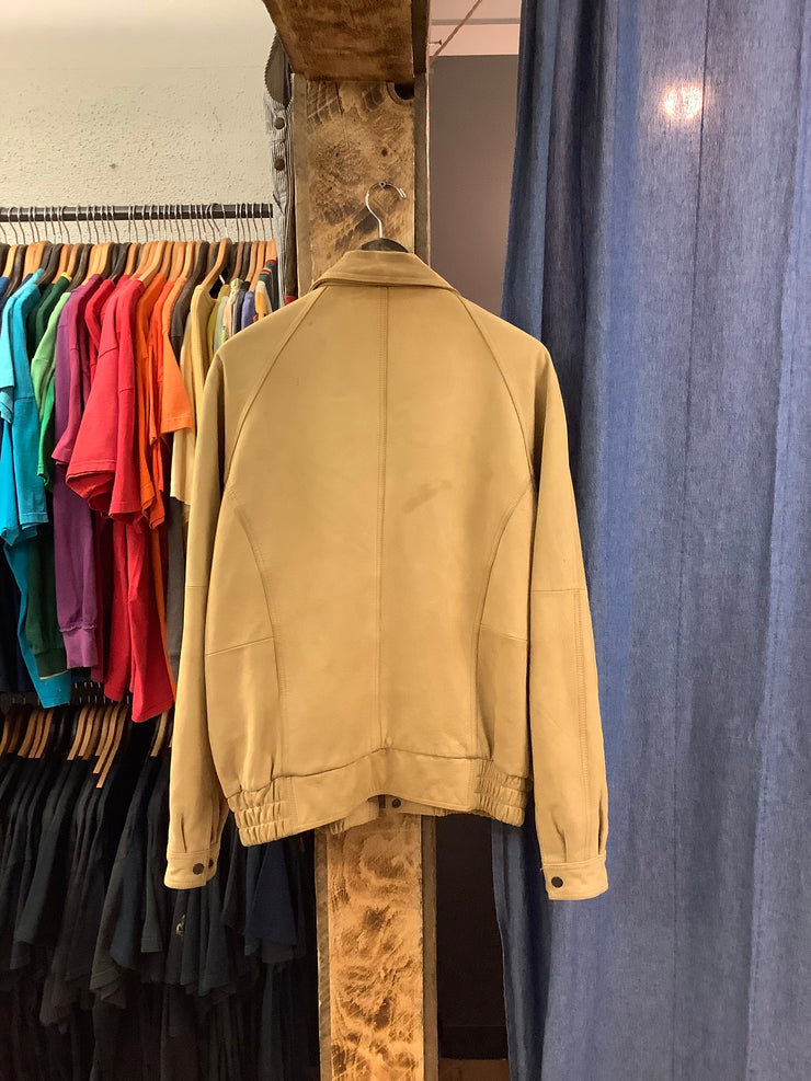 Vintage Amanati Beige Zip-Up Jacket - XL