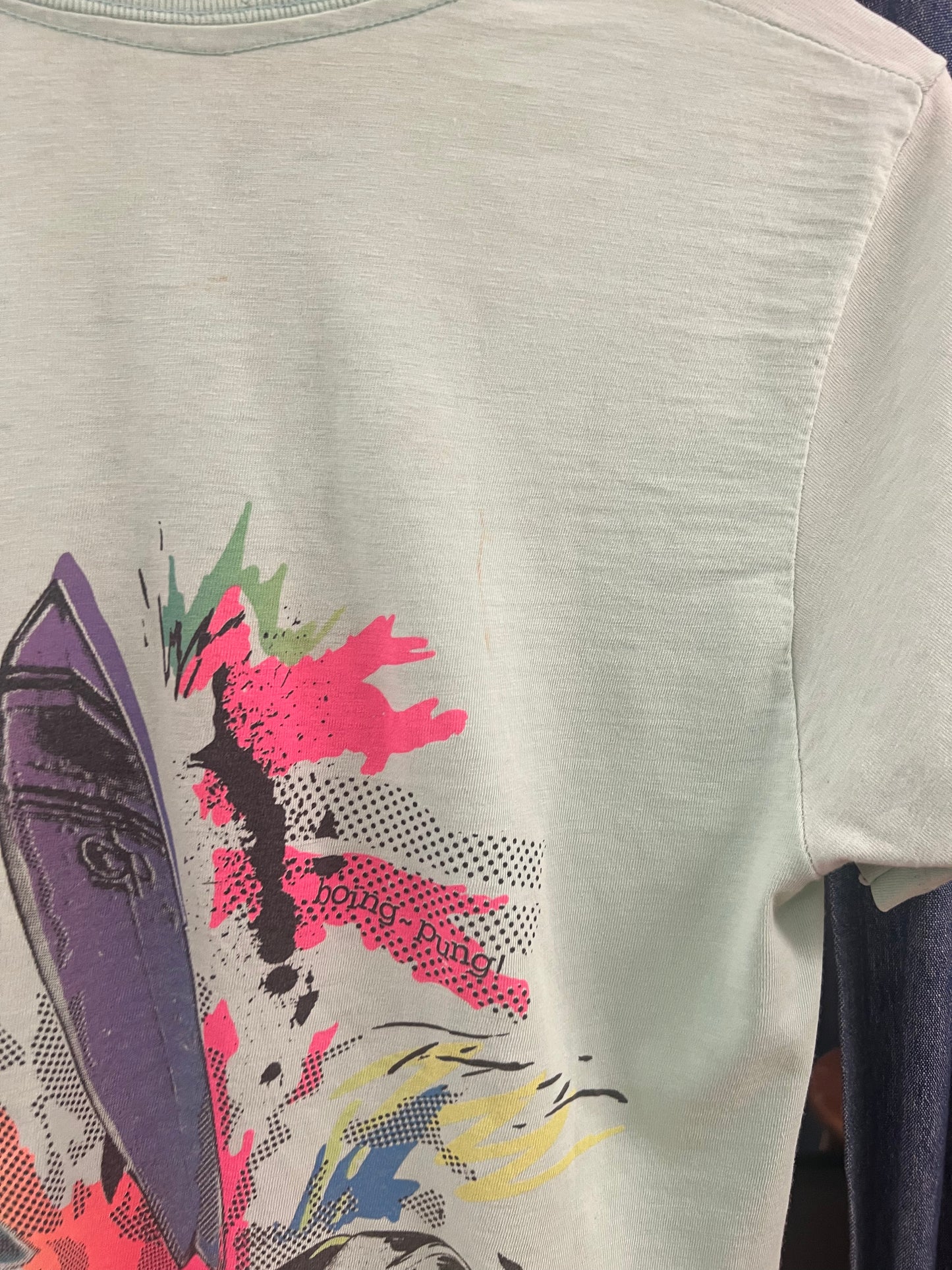 Vintage pop art mint graphic T-shirt - L