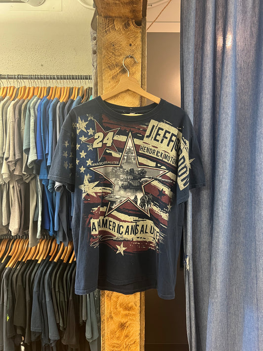 Vintage Jeff Gordon navy graphic T-shirt - XL